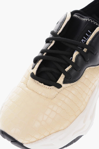 P1THON sneakers in pelle effetto coccodrillo