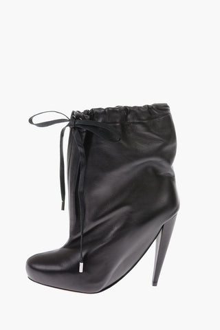 MM22 12cm leather Cone Heel Ankle boots