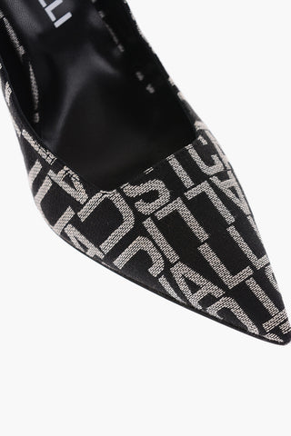 10cm all over logo fabric pumps with Spool Hee