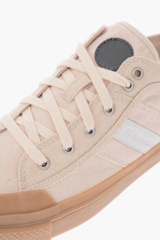 RED TAG fabric sneakers with leather details