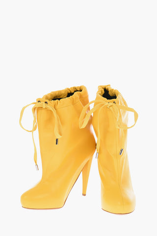 MM22 12cm leather Cone Heel Ankle boots