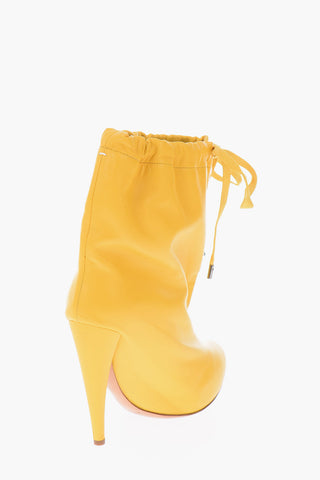 MM22 12cm leather Cone Heel Ankle boots