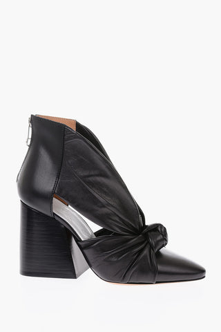MM22 10cm leather ankle boots with cut out details