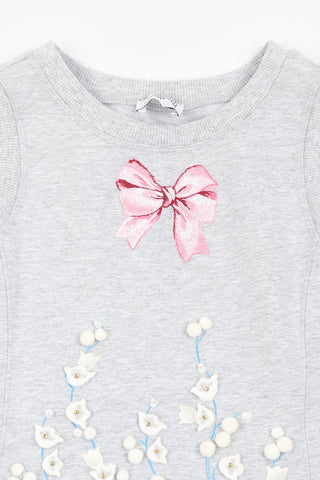 Embroidered Sweat Dress