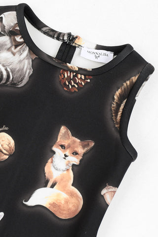 Sleeveless Printed Dress