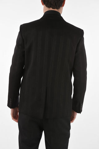 Tuxedo Jacket with Floral Embroidery