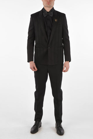 Tuxedo Jacket with Floral Embroidery