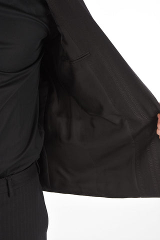 Tuxedo Jacket with Floral Embroidery