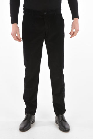 Pantaloni in Velluto a Coste con Taschini