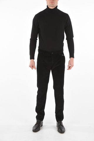 Pantaloni in Velluto a Coste con Taschini