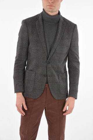 CC COLLECTION Blazer Glen Check Sfoderato con Tasche a Toppa