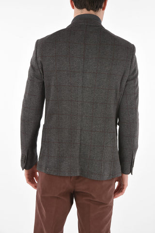 CC COLLECTION Blazer Glen Check Sfoderato con Tasche a Toppa