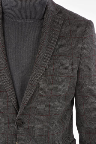 CC COLLECTION Blazer Glen Check Sfoderato con Tasche a Toppa