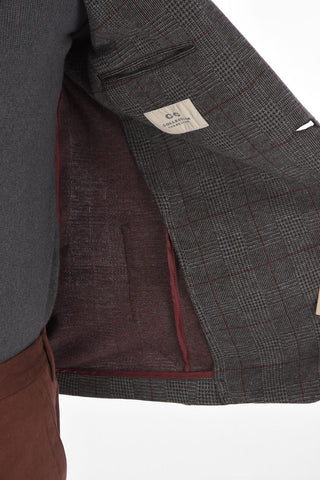 CC COLLECTION Blazer Glen Check Sfoderato con Tasche a Toppa