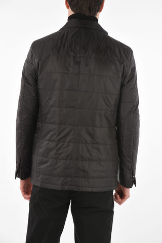 ID OUTDOOR 3 Button Quilted Blazer with Knit Detail