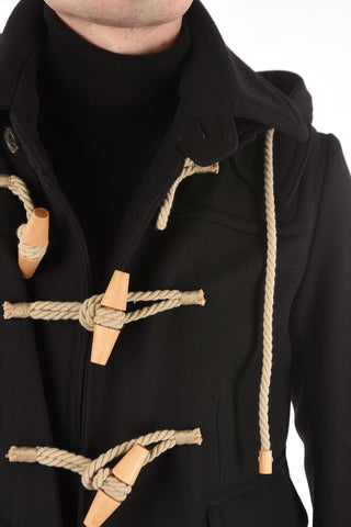Unlined Short Coat with Wooden Fastenings