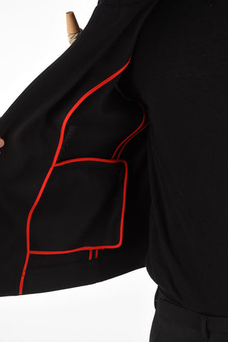 Unlined Short Coat with Wooden Fastenings