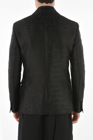 Blazer Monopetto Jacqard con Tasche ad Aletta