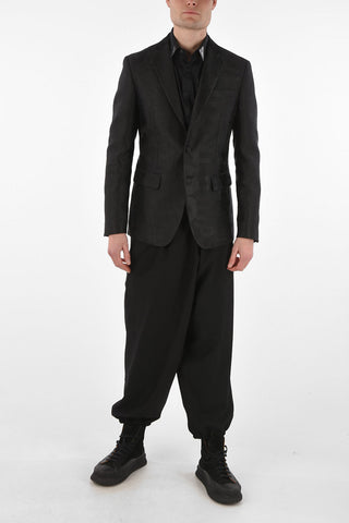 Blazer Monopetto Jacqard con Tasche ad Aletta