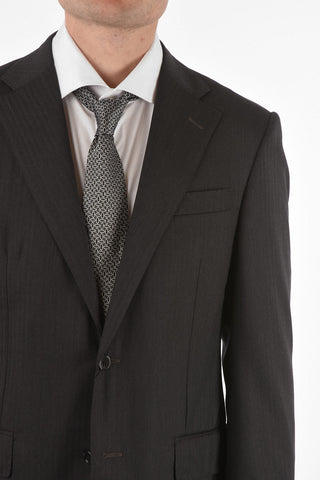 Virgin Wool Herringbone LEADER Suit