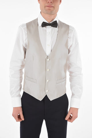 Silk Herringbone CERIMONIA ACADEMY Vest