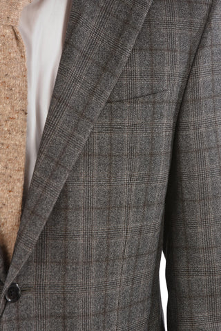 2-Piece LEADER District Check Virgin Wool Suit