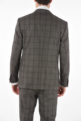 2-Piece LEADER District Check Virgin Wool Suit