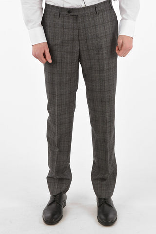 2-Piece LEADER District Check Virgin Wool Suit