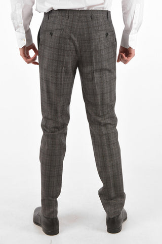 2-Piece LEADER District Check Virgin Wool Suit