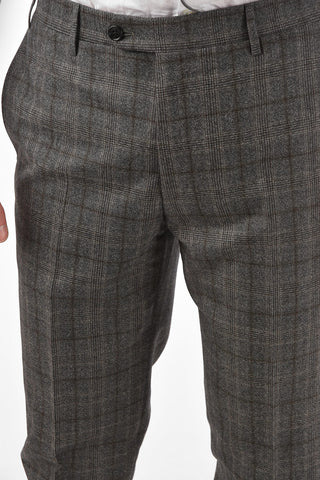 2-Piece LEADER District Check Virgin Wool Suit