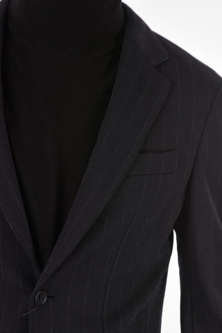 2 Buttons Pinstriped Virgin Wool Blazer