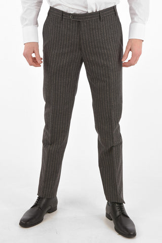 Pinstriped Double Breasted Suit ACADEMY with Peak Lapel