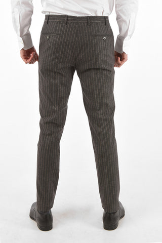Pinstriped Double Breasted Suit ACADEMY with Peak Lapel