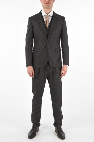 CC COLLECTION Pinstriped Suit RESET with Waistcoat