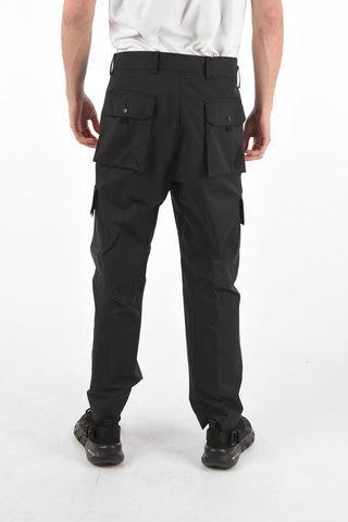 Half-lined Cargo Pants with Drawstring and Buttoning