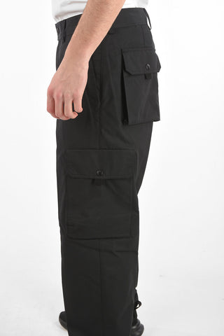 Half-lined Cargo Pants with Drawstring and Buttoning