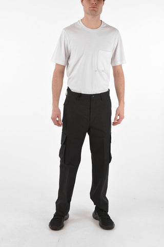 Half-lined Cargo Pants with Drawstring and Buttoning
