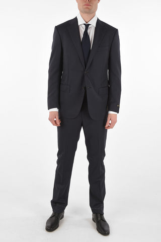 Virgin Wool Single Breasted Pinstriped LEADER Suit