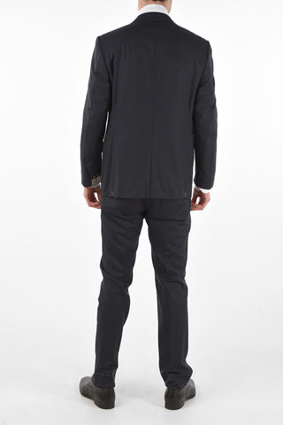 Virgin Wool Single Breasted Pinstriped LEADER Suit