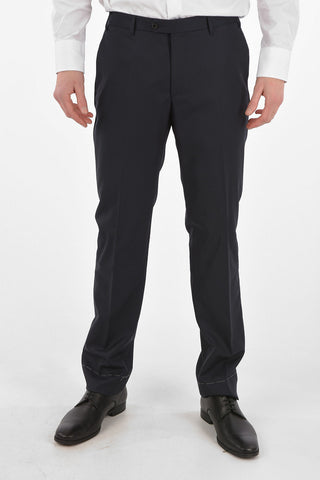 Virgin Wool Single Breasted Pinstriped LEADER Suit