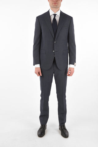 2-Piece ACADEMY Barleycorn Virgin Wool Suit