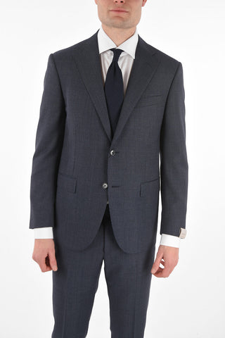 2-Piece ACADEMY Barleycorn Virgin Wool Suit