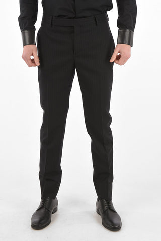 Hairline Striped Wool Pants