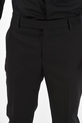 Hairline Striped Wool Pants