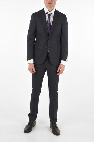 Virgin Wool Checked ACADEMY Suit