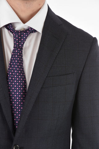 Virgin Wool Checked ACADEMY Suit