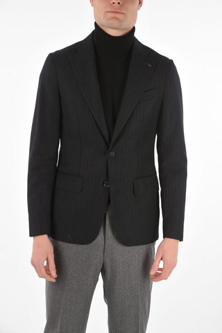 CC COLLECTION Virgin Wool Pinstriped RETAILORED Blazer