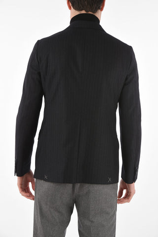 CC COLLECTION Virgin Wool Pinstriped RETAILORED Blazer