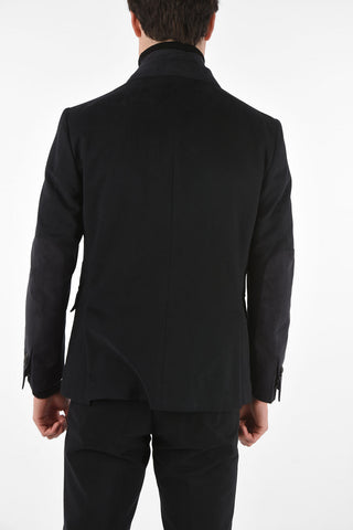 ID OUTDOOR 3 Button Blazer with Faux Suede Detachable Detail