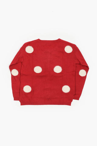 Polka Dots Cardigan with Jewel Buttons